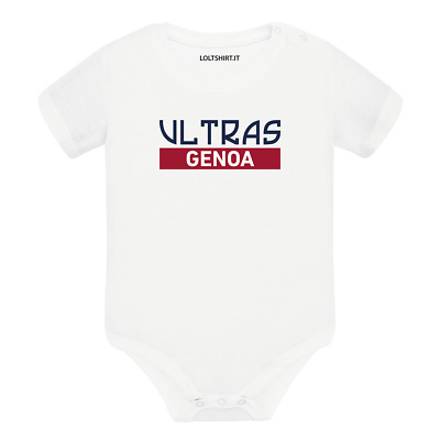 Body divertente neonato a maniche corte Ultras Genoa