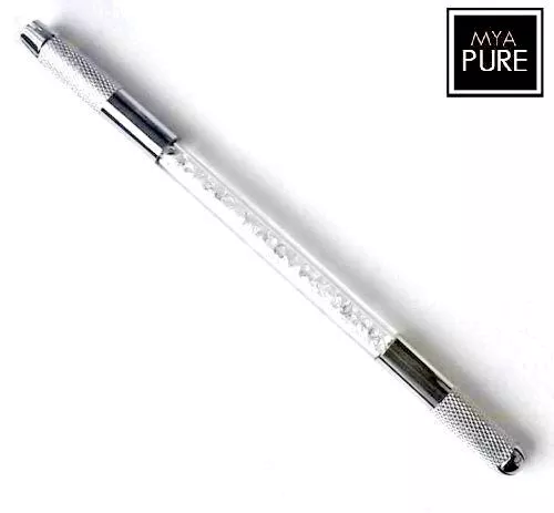Microblading Pen SPMU Manual Microblade Needle Holder Tattoo Tool Silver Crystal