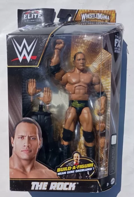 Mattel WWE Elite Collection Wrestle Mania Hollywood "The Rock" 6" Action Figure