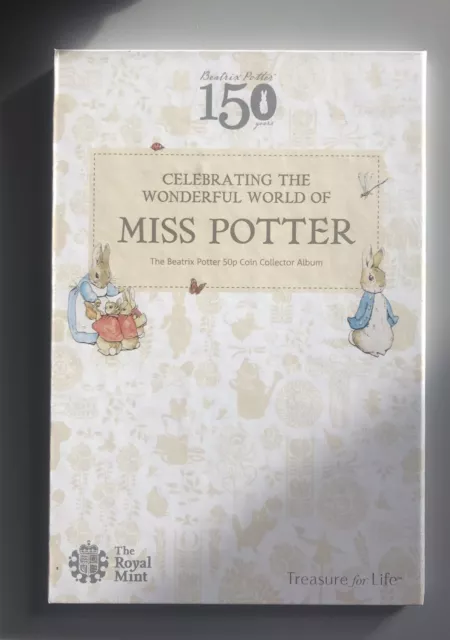 2016 Royal Mint  Beatrix Potter 50p Coin Collector Album Mint Condition.