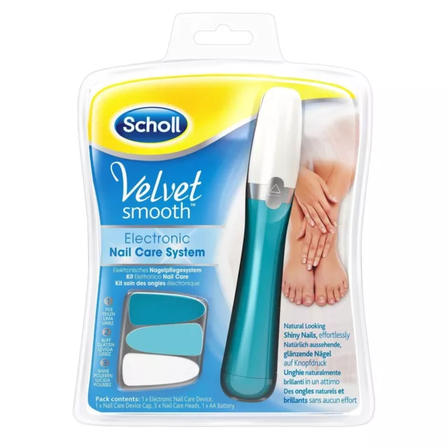 Scholl Velvet Smooth Kit Elettronico Cura Unghie Nail Care Mani e Piedi Azzurro 2