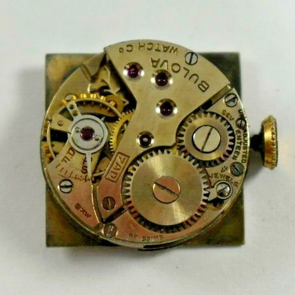 VINTAGE BULOVA MANUAL Wind 17J 7AD Wrist Watch Movement lot.t 12.99