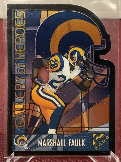 2000 Topps Gallery Marshall Faulk Gallery Of Heroes Stained Glass Die Cut GH7