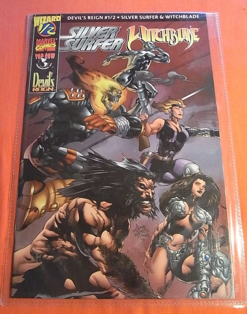 DEVIL'S REIGN WIZARD 1/2 Edition  SILVER SURFER Witchblade with COA (1997)