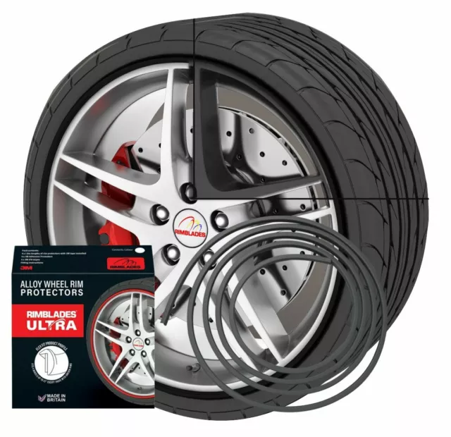 NEW - Rimblades with 3M glue - Singlepack - colour: black - Premium rim protecti