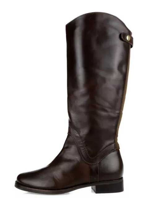 Steven by Steve Madden Sady 224827 Brown Leather Tall Boots Size 7.5 W 2