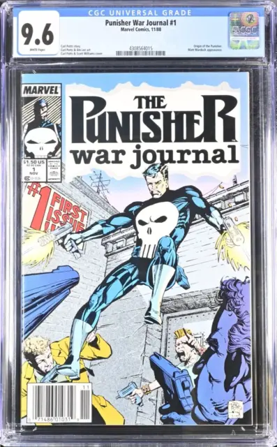 Punisher War Journal #1 CGC 9.6 NEWSSTAND ORIGIN MARVEL Comic 1988