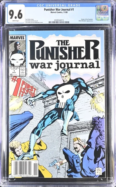Punisher War Journal #1 CGC 9.6 NEWSSTAND ORIGIN MARVEL Comic 1988
