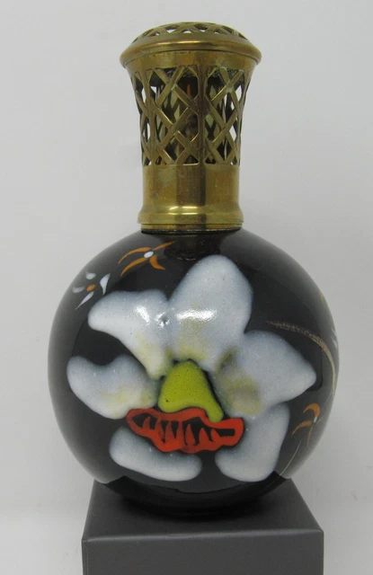 LAMPE BERGER PARIS made in France rare faïence Longwy jonquilles brule