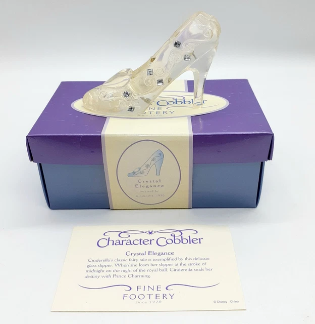 Disney Character Cobbler Cinderella Glass Slipper Figurine Crystal Elegance Shoe 4799 Picclick