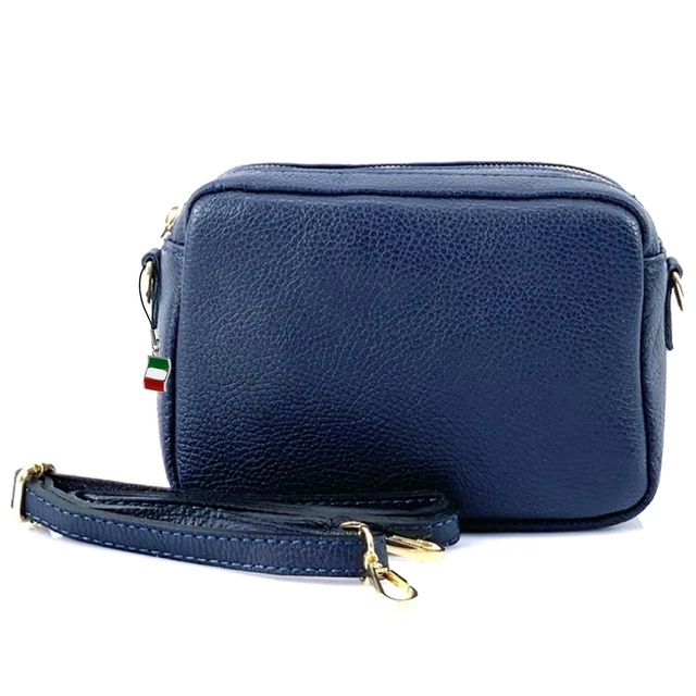 Florence Sac à Bandoulière Femmes Sac en Bandoulière Cuir Véritable Bleu OTF809B