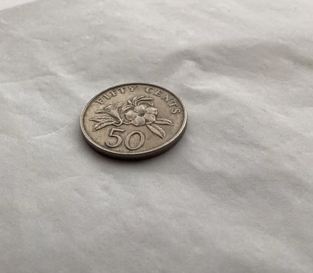 Singapore 1987 Circulated 50 Cent Piece