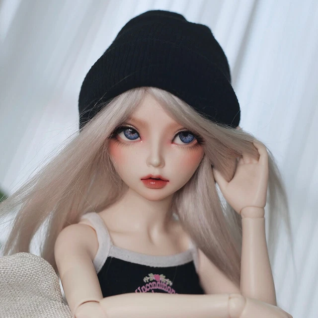 FULL SET 1/4 BJD SD Doll Girl Free Eyes + Face Make up Wig Female Resin Toy Gift