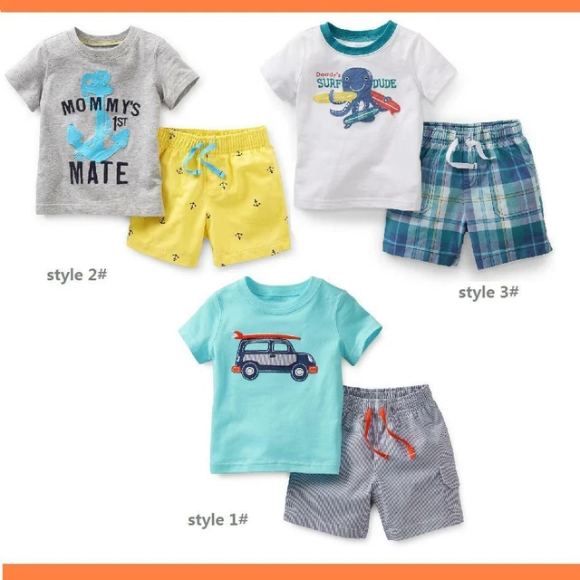 New Carter's Baby Boys 2 piece T-shirt short Clothes Set outfits newborn infant