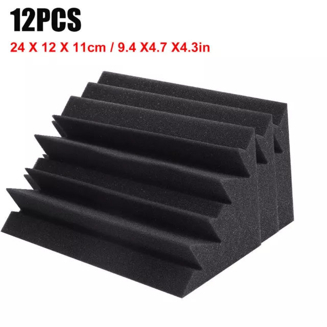 12X Studio Acoustic Foam Corner Bass Trap Sound Absorption Treatment Proofing