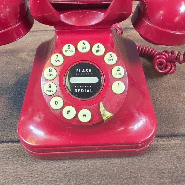Red Bottern GRAND PHONE POLLYFLAME Concept Telephone OS Red Good Retro Push Button ...