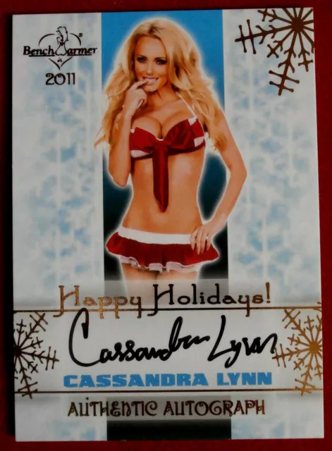 BENCHWARMERS - HAPPY HOLIDAYS - CASSANDRA LYNN, Personally Signed Autograph Card