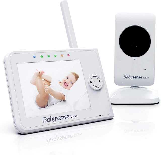 Monitor para bebé Babysense, pantalla de 3,5", monitor de video para bebé con cámara y audio, 9