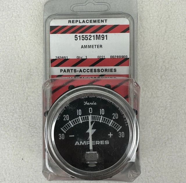 New Universal 30 AMP Ammeter Gauge 515521M91 for Various Vintage Tractors USA