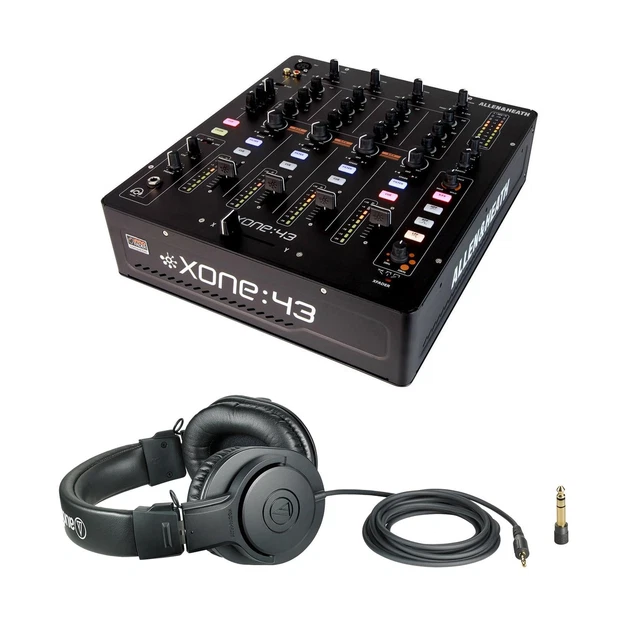 Allen & Heath Xone:43 DJ Mixer Bundle with Audio-Technica ATH-M20x Headphones