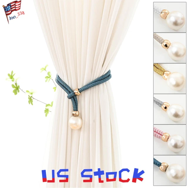 Window Curtain Rope 4CM Pearl Tie Backs Tiebacks Holdback Living Room Decoration