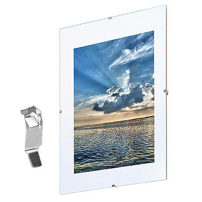  13x18cm  molte dimensioni  Cornice per poster  con clip Postergaleria Cornice senza cornice  Plexiglass trasparente  Portafoto per poster fotografici 
