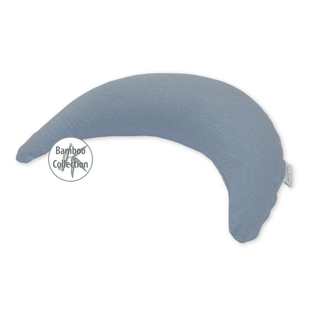 Cojín de cuello y peluche Theraline luna de bambú mezcla azul-gris NUEVO