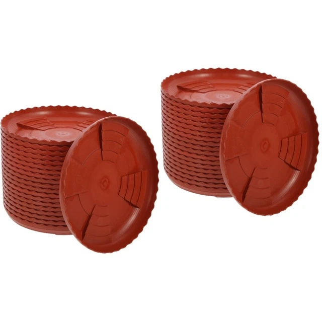 Lot De 12 Soucoupes Carrées Pour Plantes - 18x18cm, Pour Pots Intérieur Et Extérieur, Protection Sol Et Meubles - 3