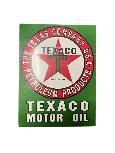 Vintage Texaco Motor Oil Petroleum Products metal sign 16"x12"