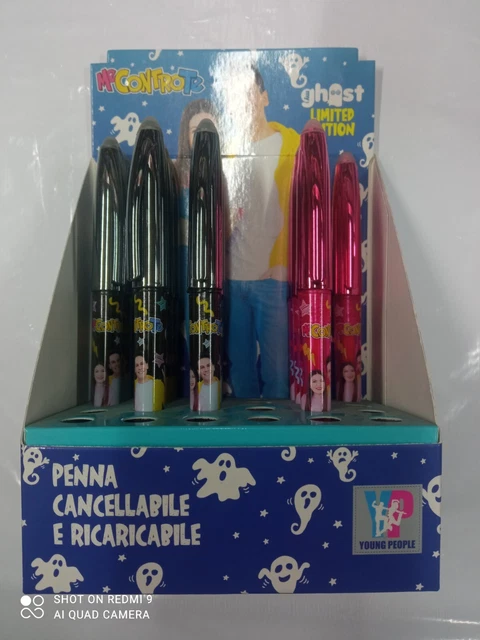 Penne Cancellabili A Sfera 8 Pezzi - 0,4/0,5 Mm, Motivi Natalizi, Con Gomma A Frizione