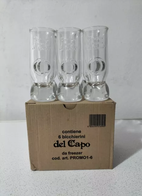 Set Completo 6 Bicchieri di Vetro Liquore Alle Erbe Di Calabria Amaro Del Capo