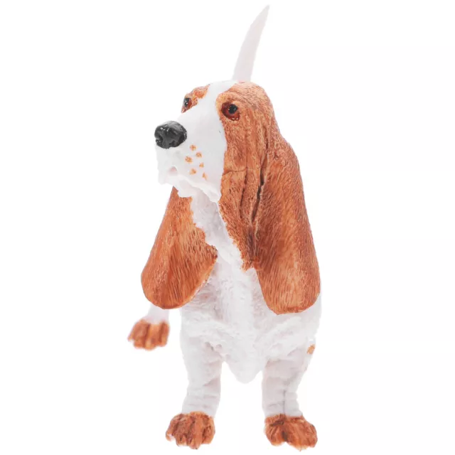 Miniature Basset Dog Adornment Puppy Ornament Basset Dog Figurine Model