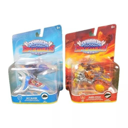 Skylanders SuperChargers Lot Of 2  Vehicle Burn Cycle & Sky Slicer