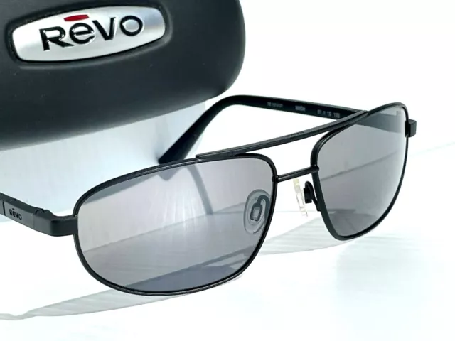 NEW REVO NASH Satin Black POLARIZED Dark Grey Mirror Lens Sunglass 1013 01 GY 3