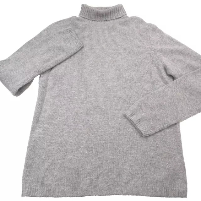$395 VINCE PLUSH Cashmere Solid Gray Turtleneck Sweater Mens Size ...