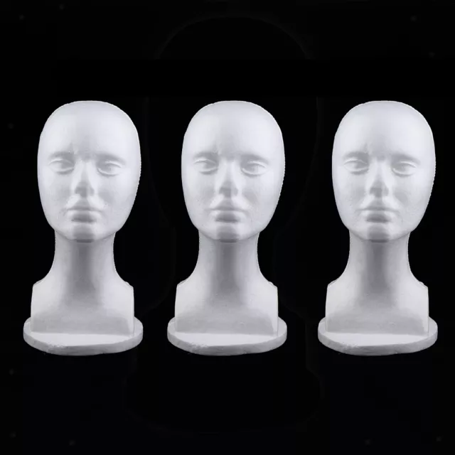 Support de tête de mannequin en   3 pièces pour perruques, lunettes,