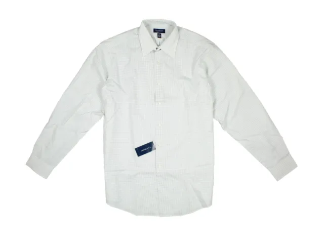CLUB ROOM Regular Fit Checkered Dress Shirt Men's sz Medium (15-15.5) / Gray