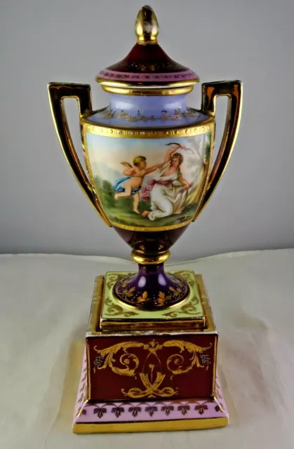 Vintage Porcelain Bolted Urn Signed Krause Beehive Mark