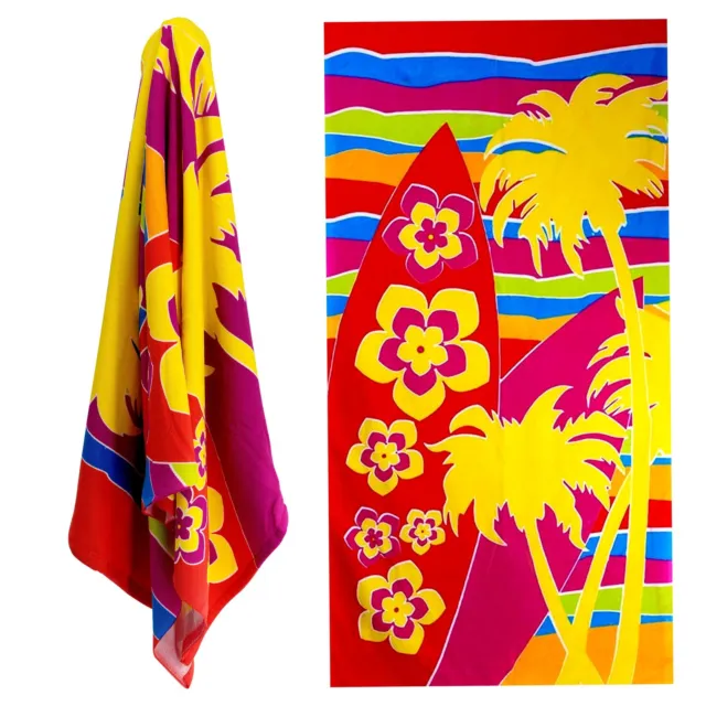 Lightweight Microfibre Palm Tree Beach Bath Towel Sports Travel Holiday Camping