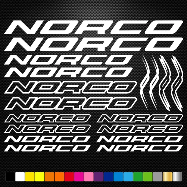 Convient à  Norco 18 Stickers Autocollants Adhésifs - Vtt Velo Mountain Bike Dh