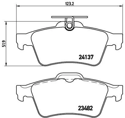 BREMBO Kit pastiglie freno, Freno a disco  P 59 042