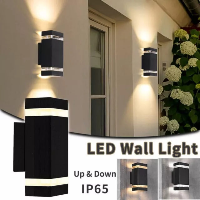 Aluminum Plastic Wall Light Black Outdoor Ornament Lights Up Down Lamp  Outdoor