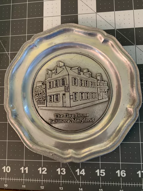 RWP Wilton  Plate The Flag House Baltimore Maryland 7 Inch Armetale Pewter