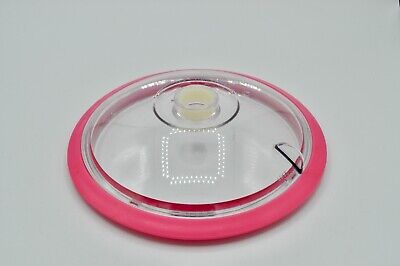 Donvier Ice Cream Maker 1 Pinta Tapa de recambio blanco con sello de cubierta de anillo rosa