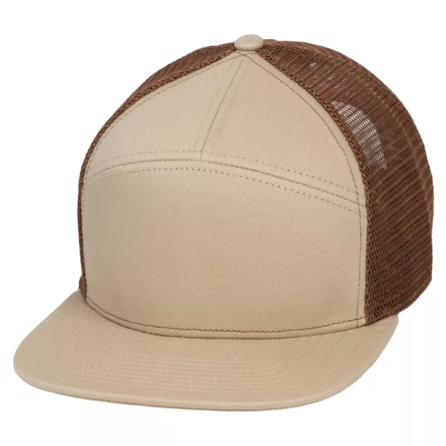 7 Panel Hats For Men - Flat Bill Snapback Trucker Hat