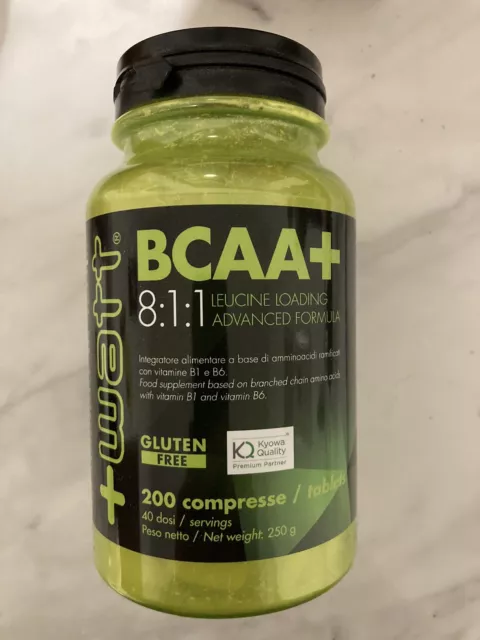 BCAA+ 8:1:1 +WATT Kyowa 200cpr Aminoacidi Ramificati con Leucina Vitamine B1 B6