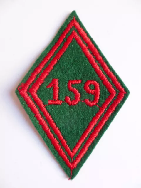 Losange tissu modèle 1945 patch CIT 159 CENTRE INSTRUCTION DU TRAIN ORIGINAL