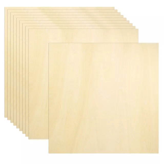 30Pcs Basswood Sheets 11.8 x 11.8 x 1/8 Inch Plywood Wood Panels Lightweight