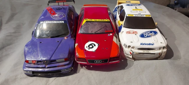 TAMIYA 1/10 RC BODY Alpha Romeo V6 Audi V8 Quattro & Ford Escort WRC ...