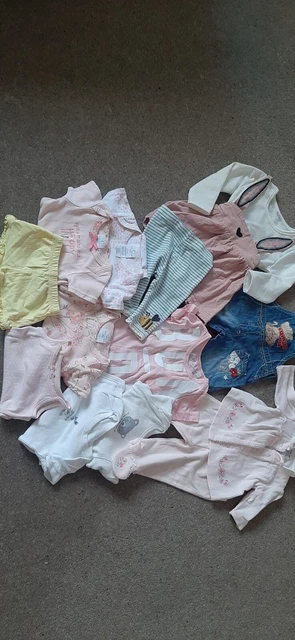 Baby Girls Clothing Bundle - Age 0/3 Months - Bodysuits Dress Dungarees etc 2